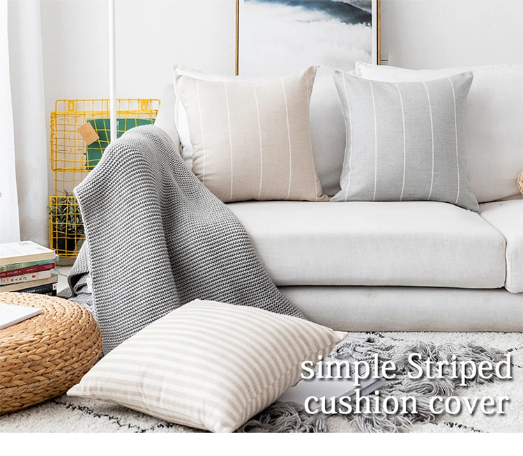Innermor Striped Simple Style Pillow Case Home Decorative Wholesale