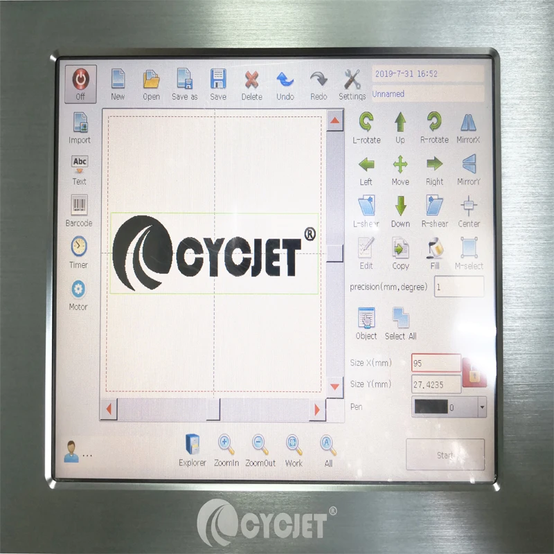 CYCJET Industrial LC30F CO2 Laser Coding Machine for Electric Cable