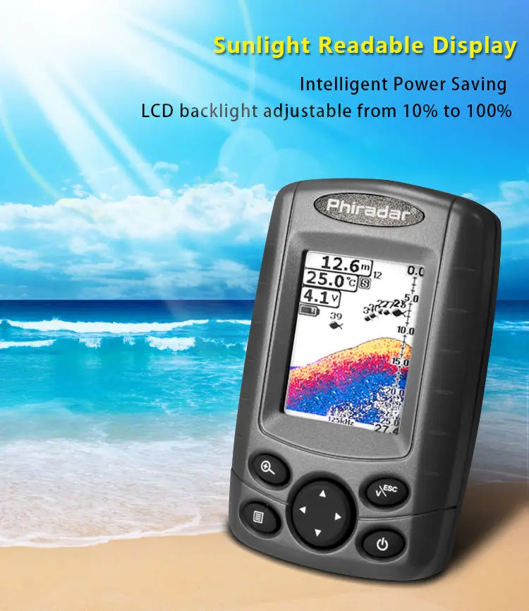 Protable Color Fish Finder With Rts Real Time Signal Fish Arches,Fish