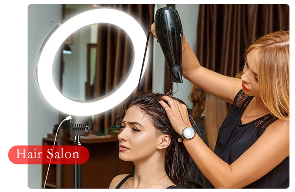 18 Inch Photography Circle Selfie Ring Light With Tripod Stand And Phone Holder Led Ring Light For Makeup