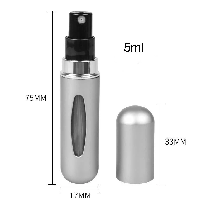 5ml 8ml Mini Portable Perfume Travel Atomizer Refillable Refill Perfume Spray Bottles Aluminum Atomizer Empty Cosmetic Container