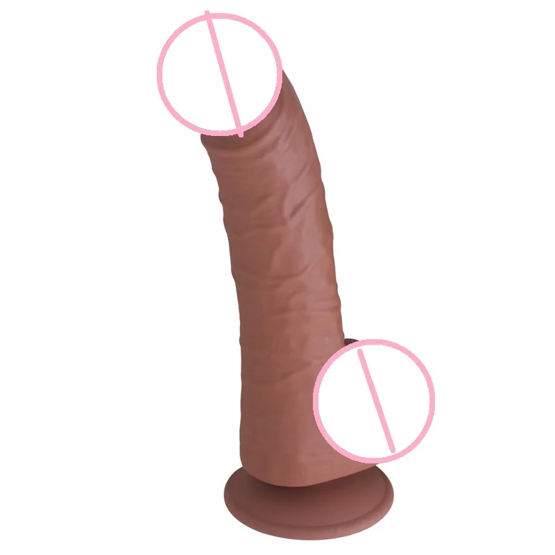 Realistic 7 Inch Silicone Dildo Powerful Suction Cup Soft Big Penis Sex Toys for Women and Men