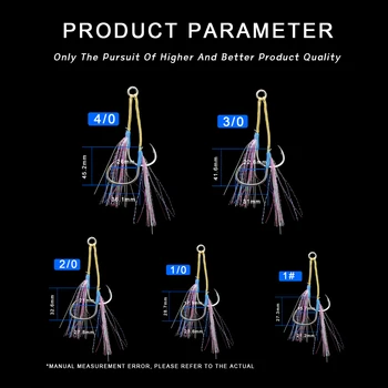 AIH03-Double Assist Jigging Hooks,high Quality Carbon Steel Sea Fishing Hook,kevlar Line,super Strong,Luminous Silk with Epoxy – Metal Jig – view 4