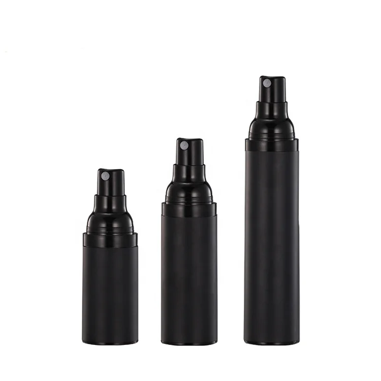 Wholesale Simple Round Custom Airless Lotion Cosmetic Bottle In Black ...