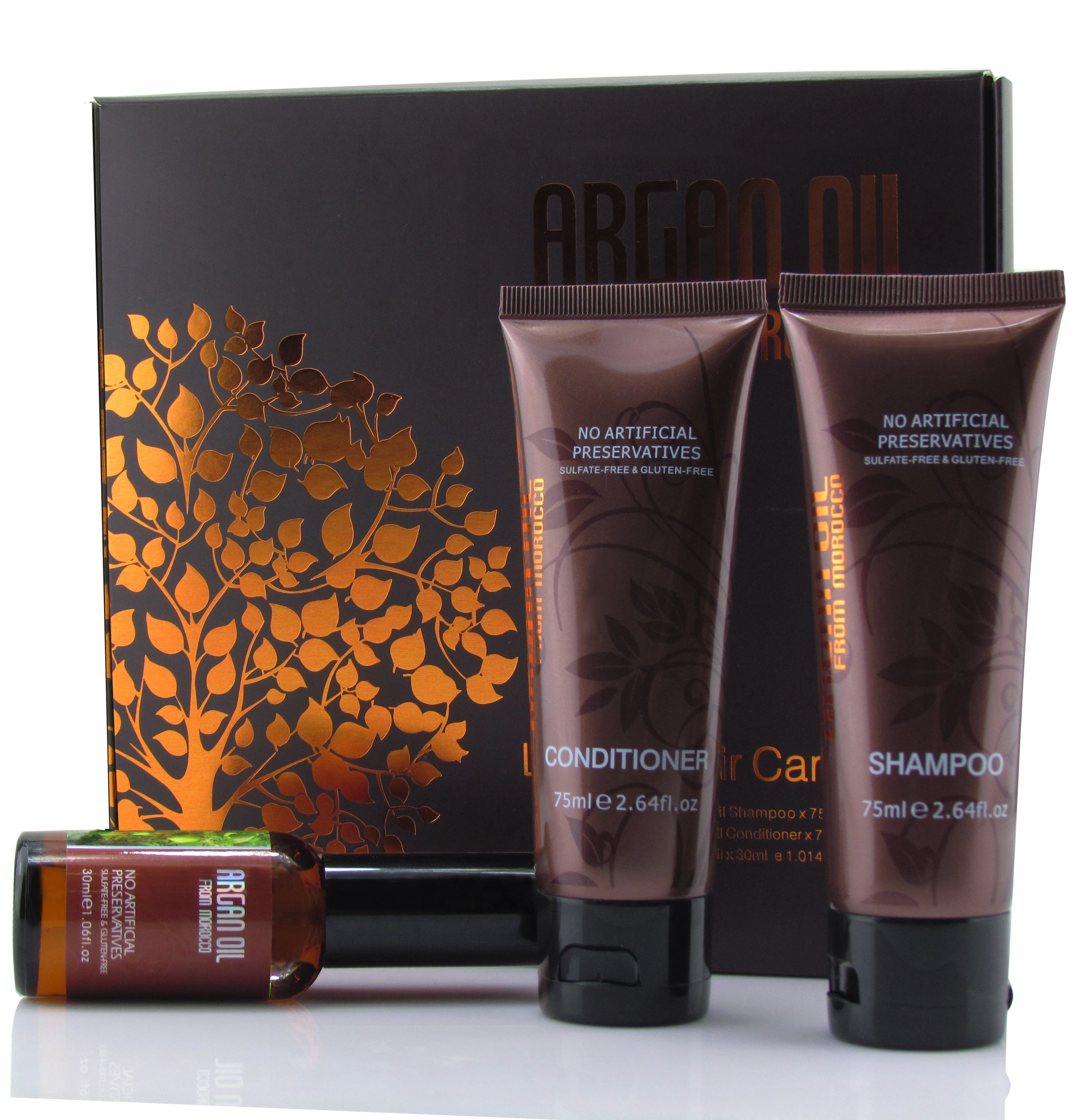 プロの高級ヘアケアギフト天然硫酸塩フリーアルガンオイルシャンプーと