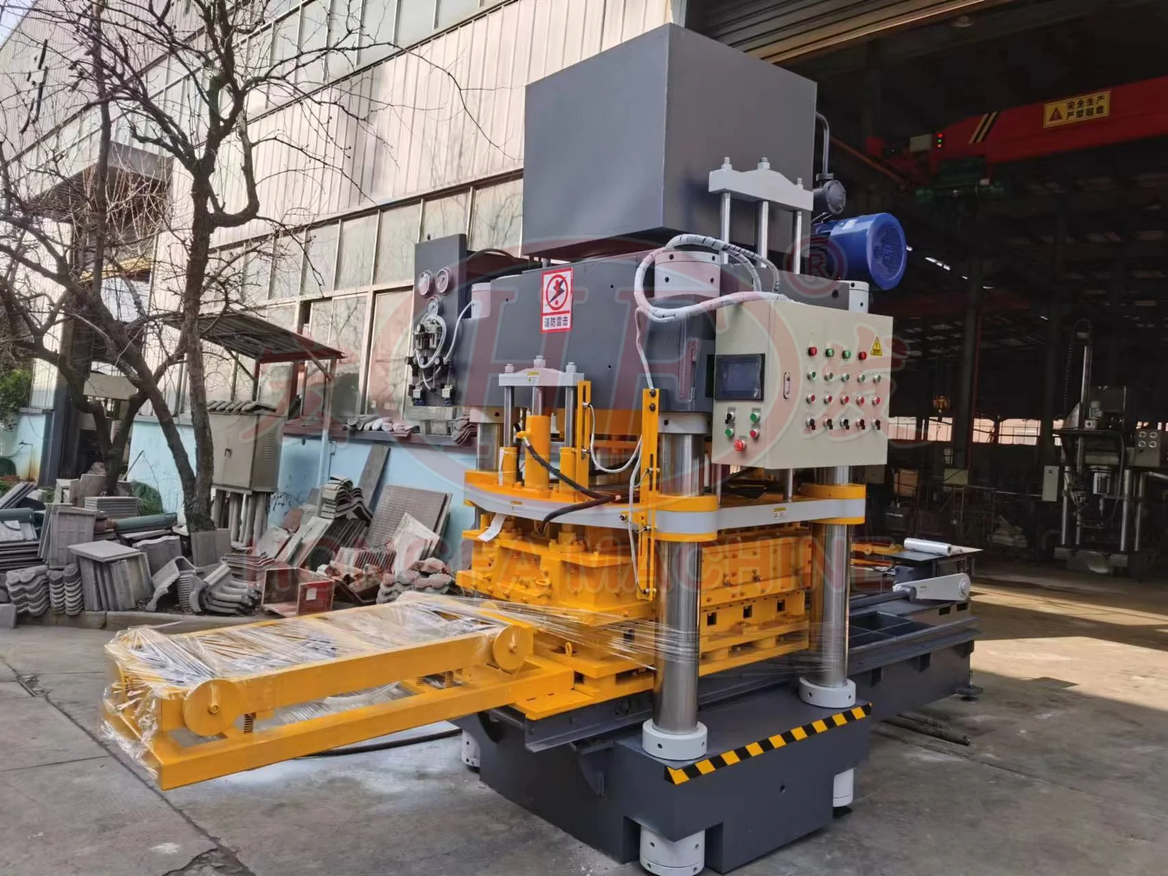 Hft650 Hydraulic Press Kerbstone Granite Bluestone Making Machine Brick ...