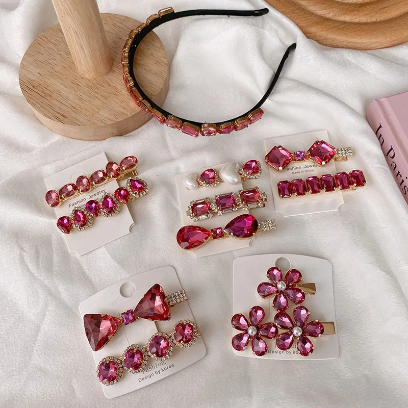 Заколка для волос с кристаллами и стразами свадебная Металлическая Заколка-пряжка жемчугом повязка на голову утконосом