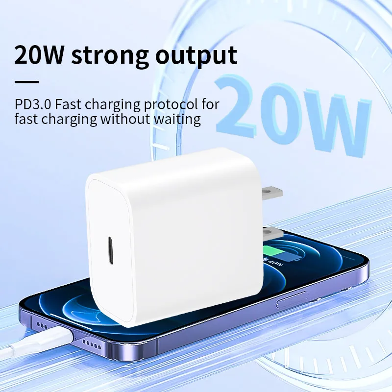 20w Pd Fast Charge Usb C Wall Charger Quick Power Adapter Plug Made Of ...