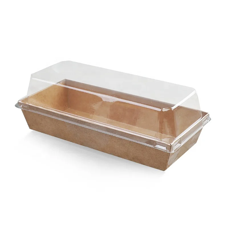 Kraft Paper Sushi Tray with PET Lid - Buy Sushi Paper Box, Kraft