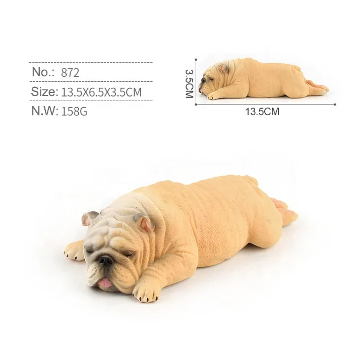 Cost Effective Resin Animal Dog Simulation French Bulldog Statue Desktop Decoration