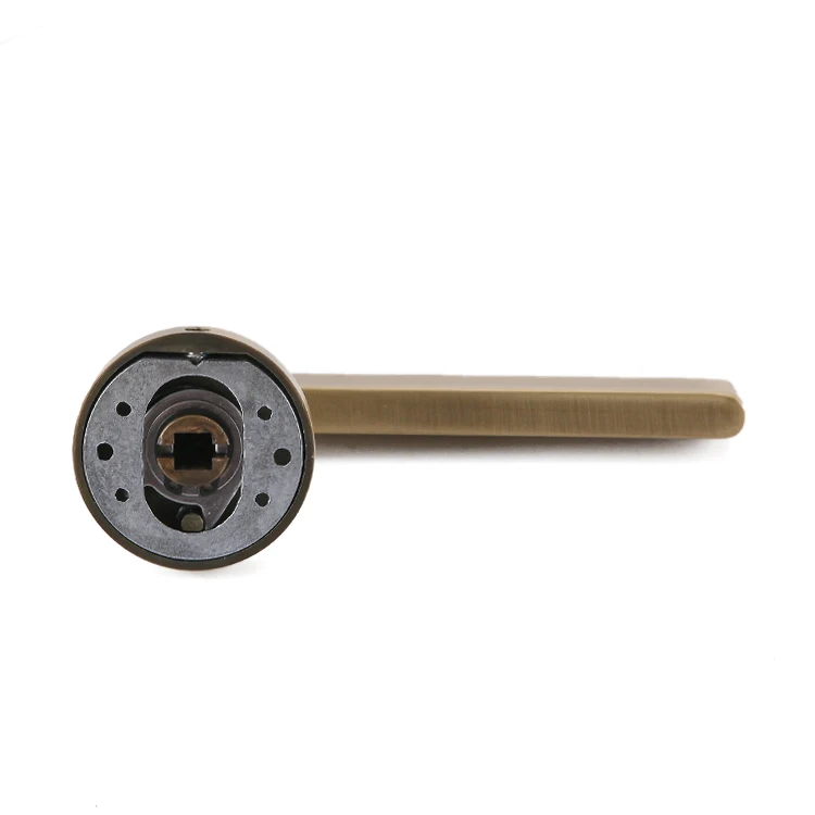 Elegant Interior Wooden Door Mortise Lock Lever Handle Luxury Door Handle in Satin Brass Finish