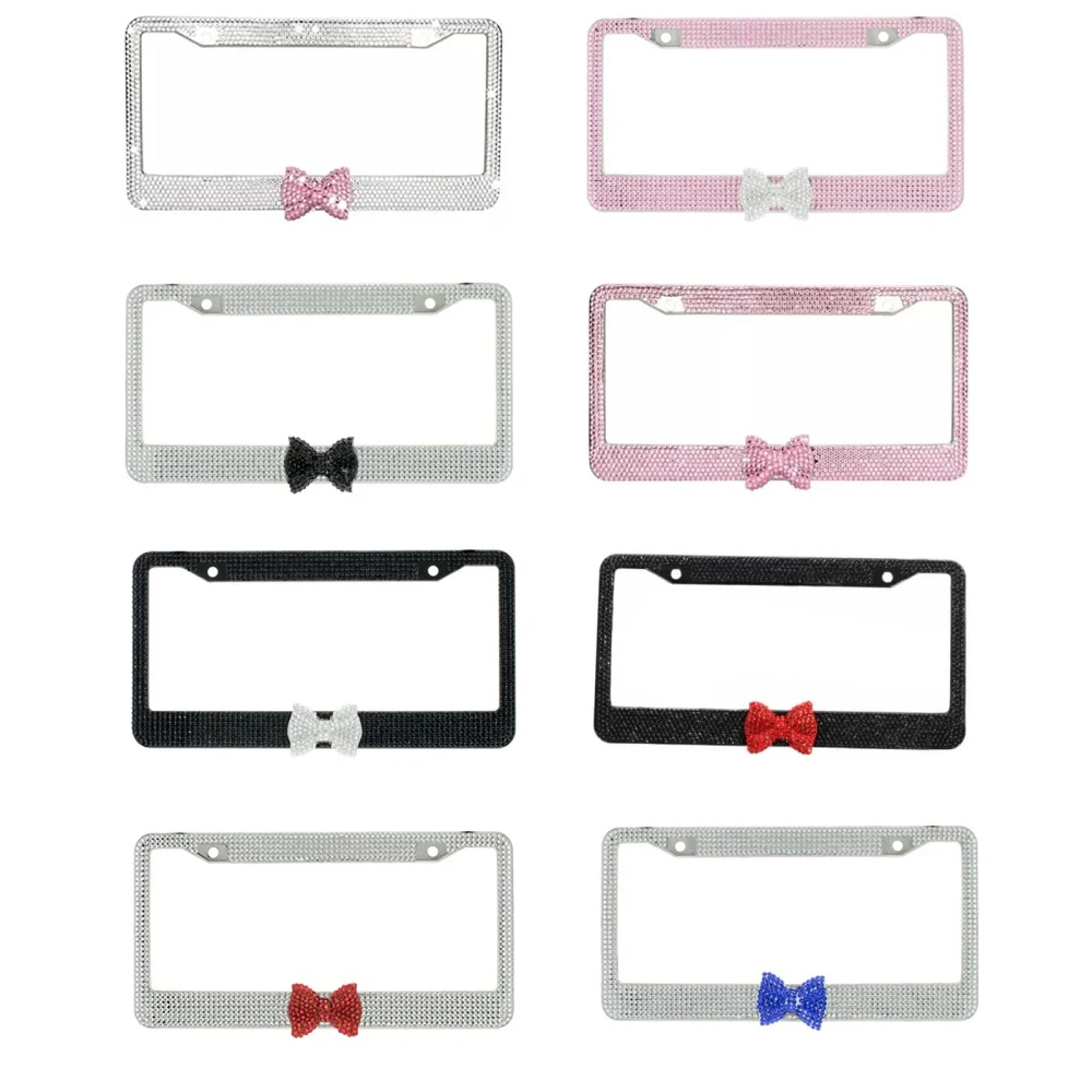 Customized Auto Car Bling License Plate Frame for USA Cars details