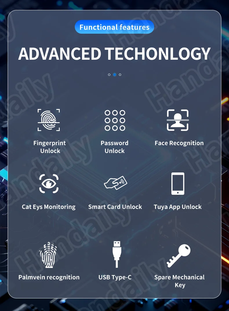 waterproof tuya 3d face recognition smart lock biometric fingerprint with video call function for gate digital door lock p60-1