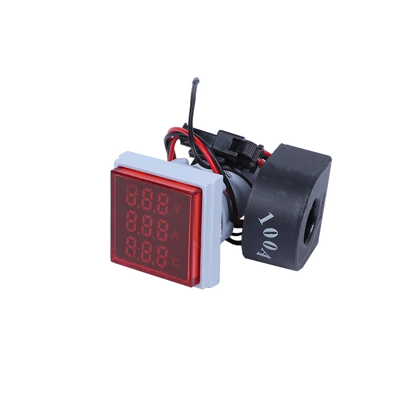 DC 4-100V LED Digital Display Round Two-wire Voltmeter DC Reverse Connection Protection Led Display Digital Voltmeter