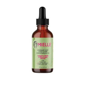 Organic Peptide Hair Oil Natural Rosemary Mint Scalp Parting Hair Strengthening Nourishing Conditioning  Mielle