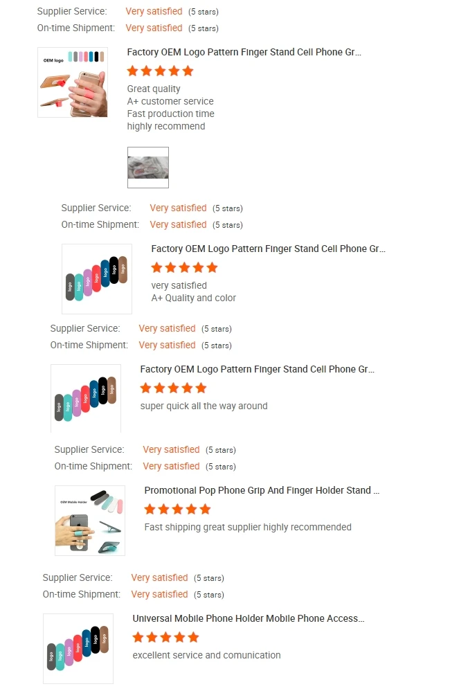 finger holder feedback