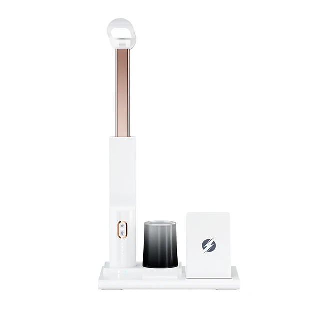 Desktop Table Lamp 15w Qi Fast Charging Station 3 in 1 Pen Holder Wireless Charger for Phone Watch Earphones