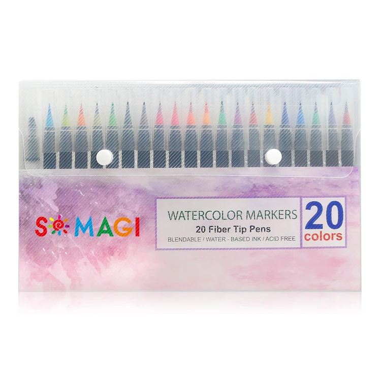 
Горячая Распродажа, 48 цветов, мягкий наконечник, набор акварельных кистей для каллиграфии 