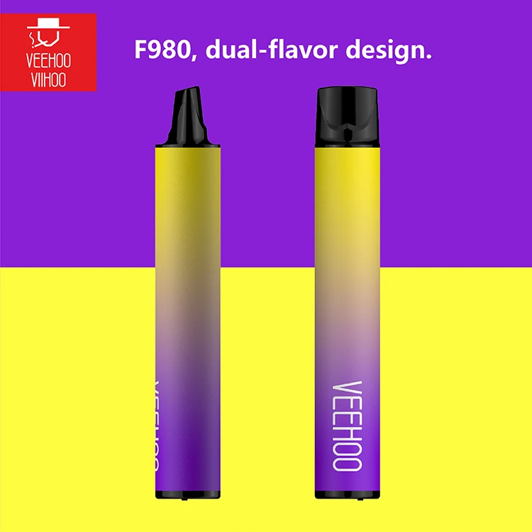 VEEHOO New Arrivals electronic cigarette F980 dual flavours 2000 puffs pod descartavel  disposable vape pen in stock