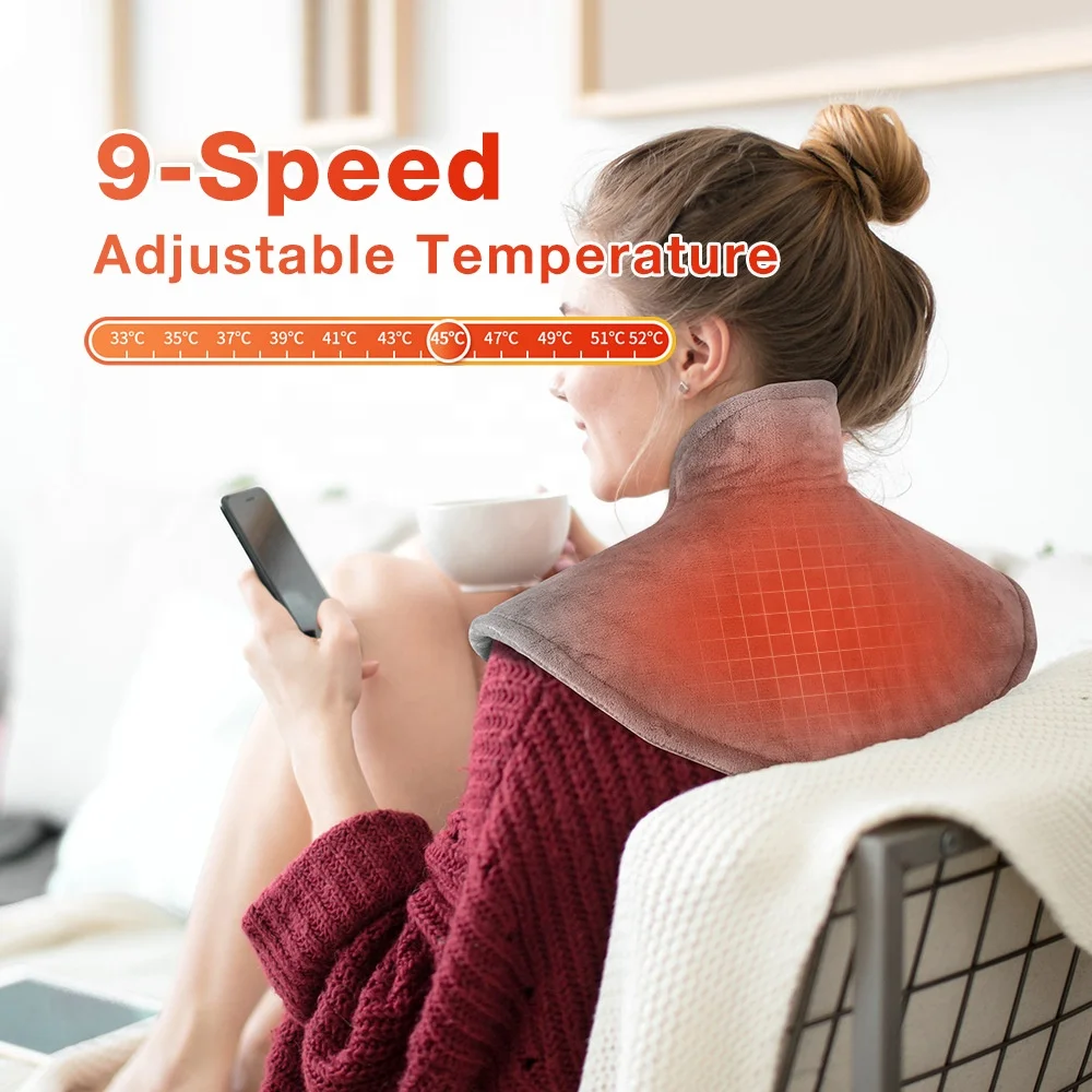 Electric Heating Shoulder and Neck Warmer Heated Shawl with UK/US Plug Warmth-Retaining Electric Heating Shawl 6