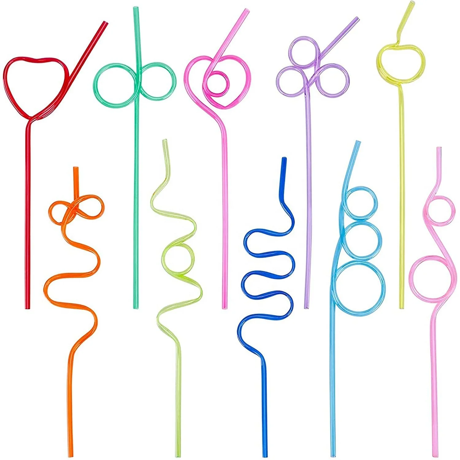 plastic reusable penis straws 10 assorted