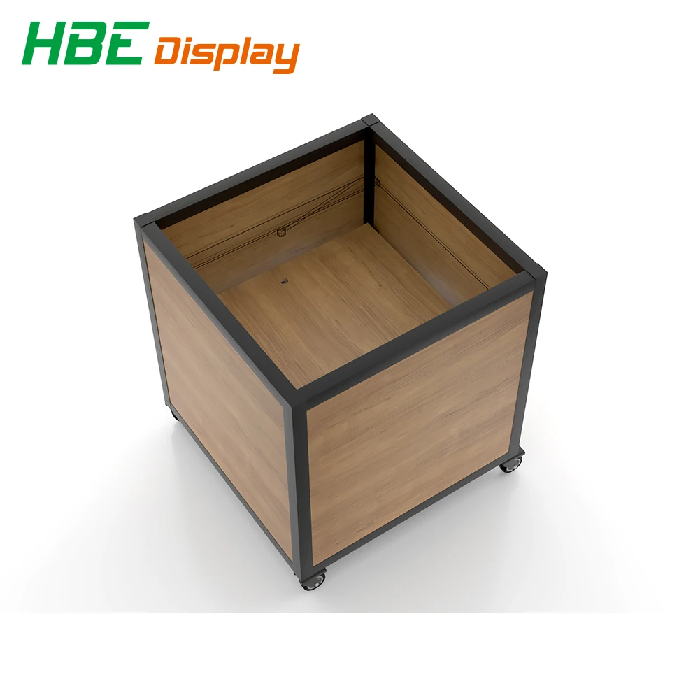 Movable Wooden Orchard Produce Display Bins for Sale