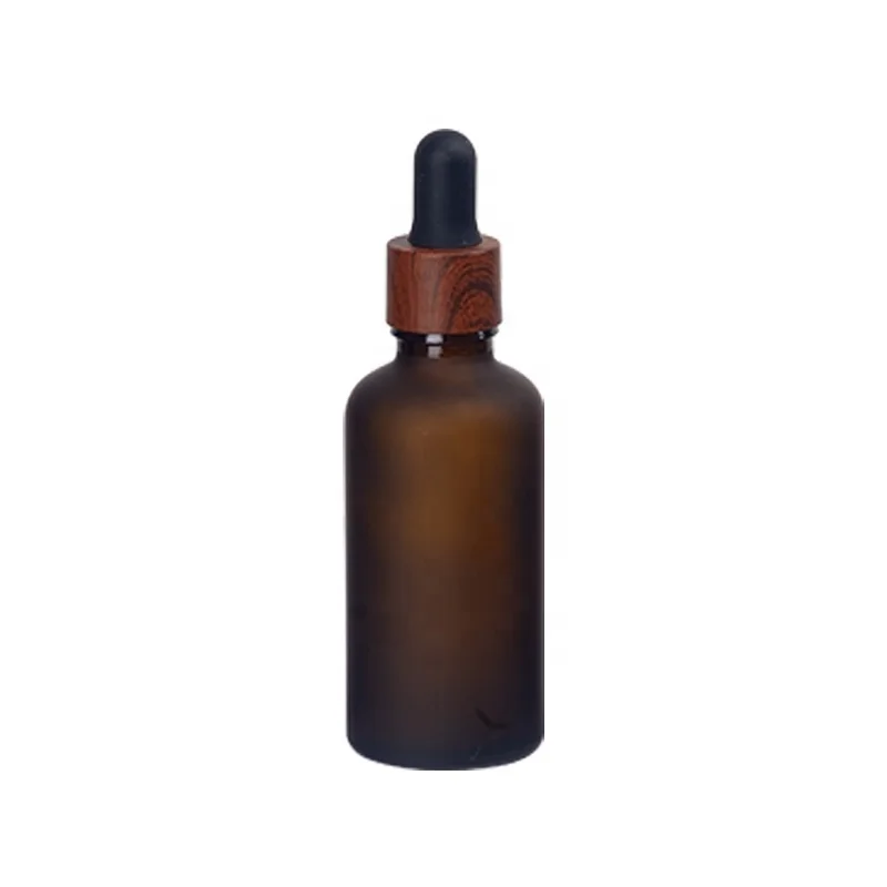 Download Wholesale 50 Ml Frosted Brown Glass Dropper Bottle 50 Ml Frosted Amber Glass Cosmetic Bottle With Water Transfer Plastic Wooden Dropper From M Alibaba Com
