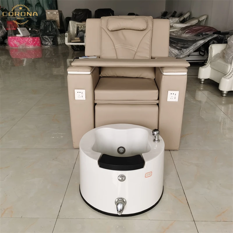 Beauty Nail Salon Modern Reclining Foot Spa Pedicure Chair With