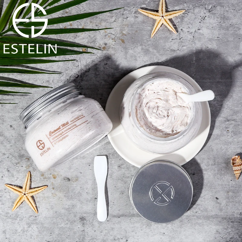 New Design ESTELIN Coconut Milk Whitening Body and Face Scrub