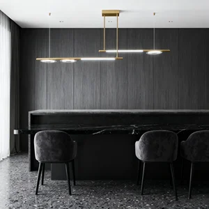 JACKSUN Luxury  Pendant Light Minimalist Dining Table Bar Modern Simple Strip Kitchen Island Lamp Nordic LED Dimmable
