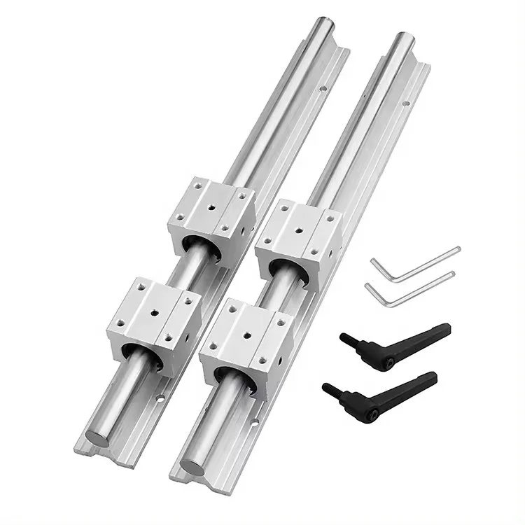 High Quality CNC Parts Linear Shaft with End Support Block Bearing Round Linear Guide Rail with Linear Rail Shaft Support