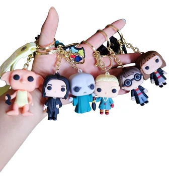 Halloween Creative Square Head Potter Keychain Stitch Bag Pendant Car Key Chain Gifts Wholesale