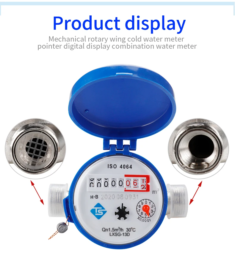 Iso4064 Wholesale Best Selling Home Garden Water Meter 15mm Singleflow