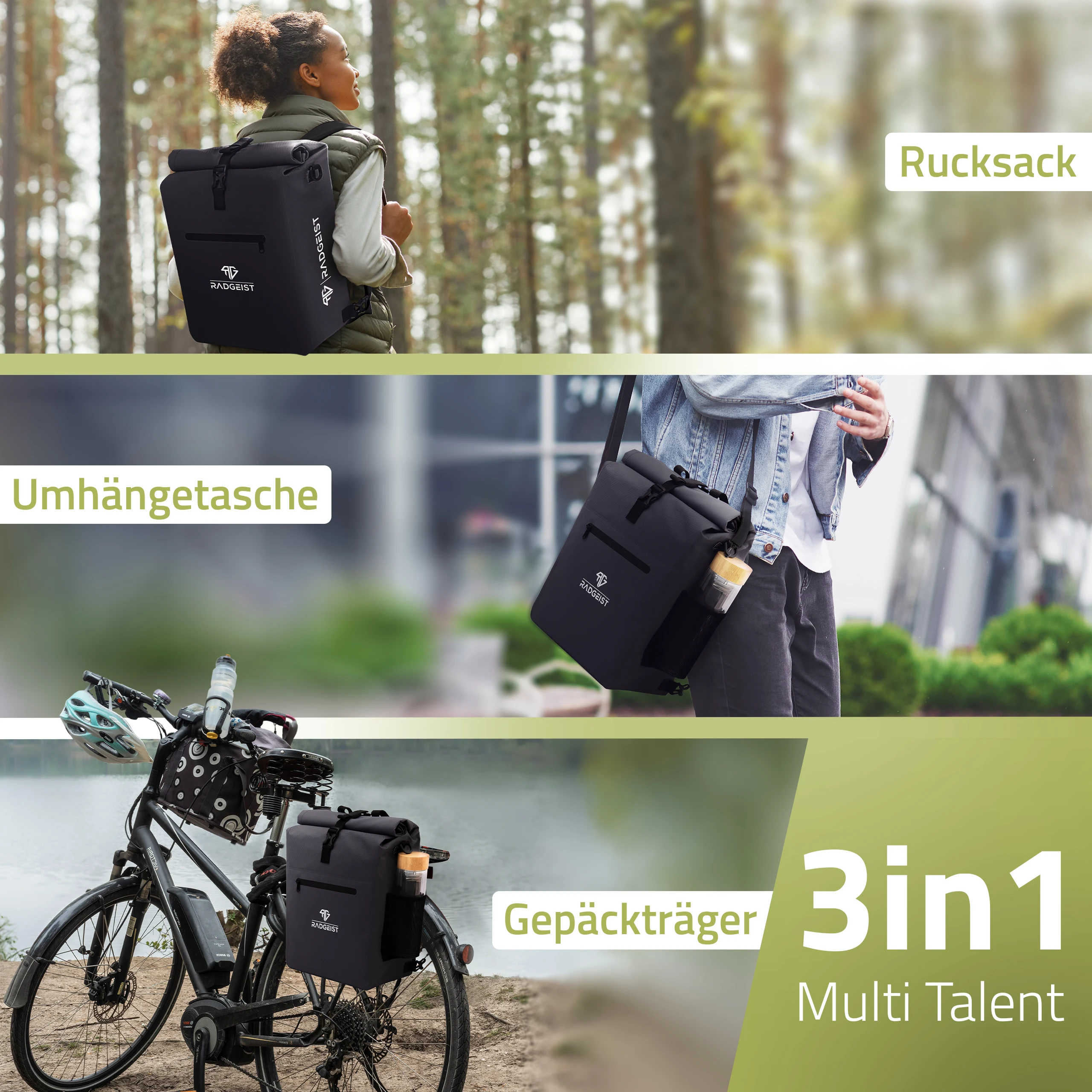 Satteltasche Laptoptasche Fahrrad Wasserdicht Business
