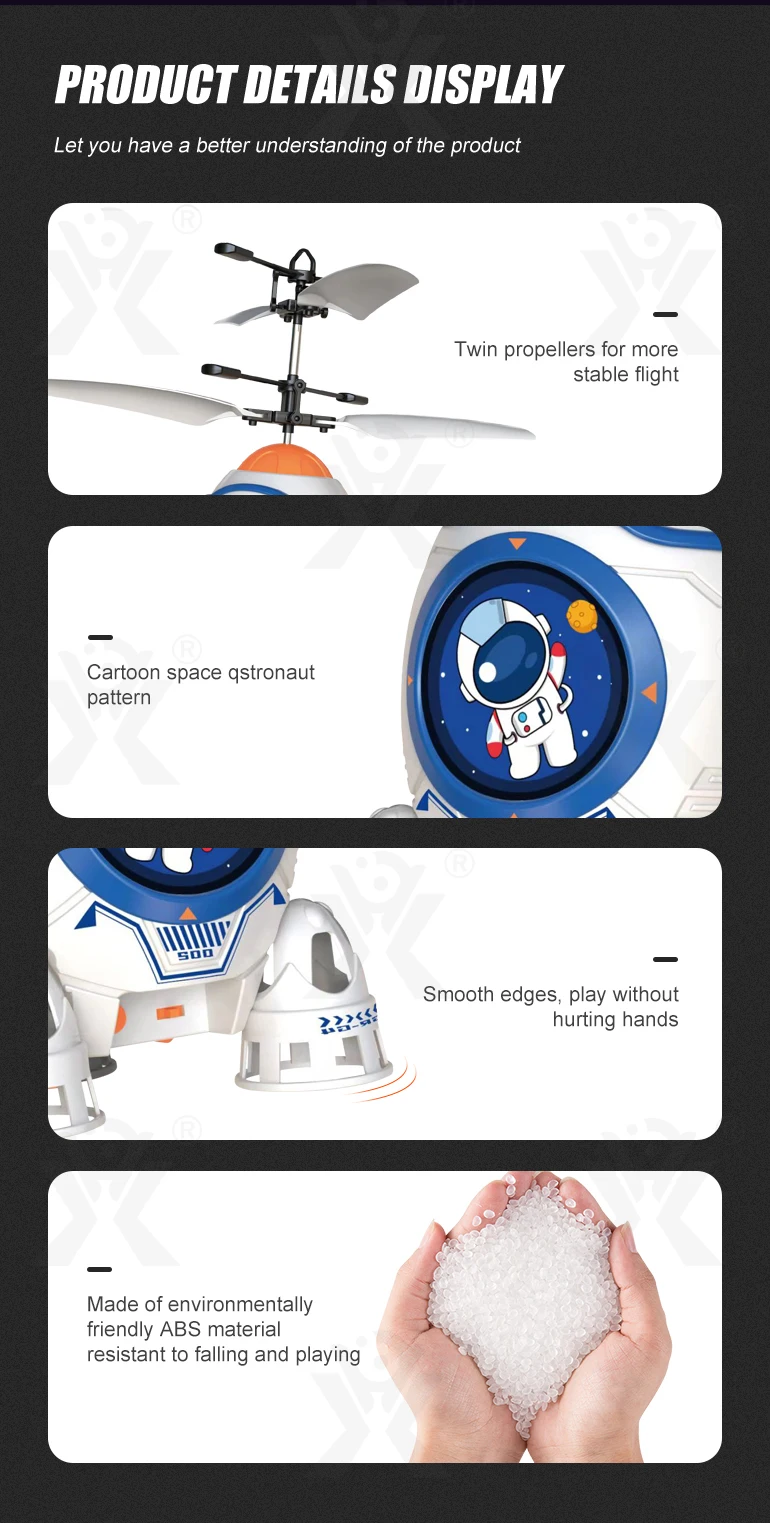 Chengji new arrival children plastic cartoon rocket design remote control copter toy rc helicopter for kids