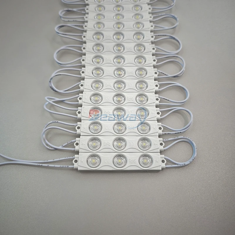 AC 110V LED Module IP65 White 6500k SMD 3030 2 Watt 220V LED Module with Lens for Billboard Signs