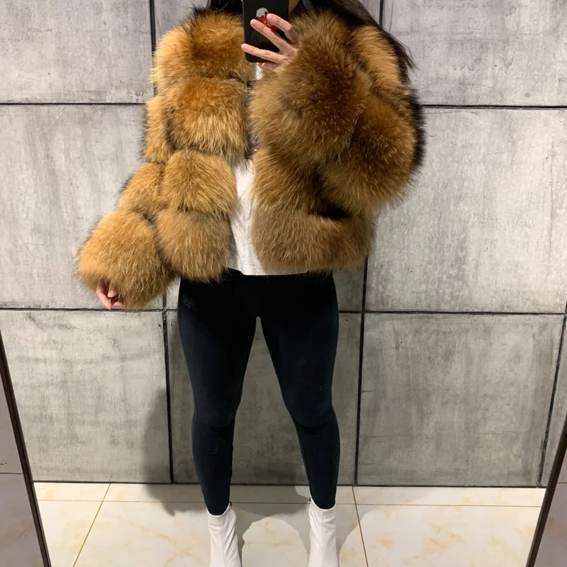 racoon fur jacket