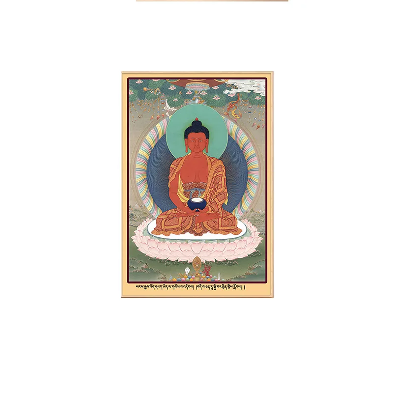 God of Wealth Tibetan Village Altar City Thangka Decorative Painting Tibetan Buddha Living Room Office Wealth Murals Entranceway