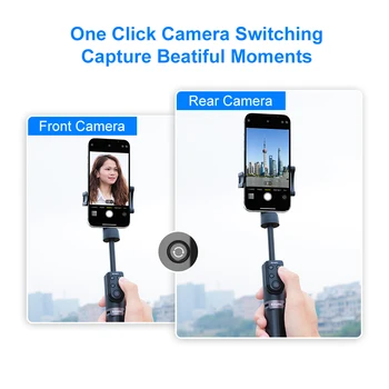 KingMa 1.3 Meter Vlogging Remote Selfie Stick Mini Flexible Selfie Stick Tripod with Lens Zooming and Camera Switching Function detail image