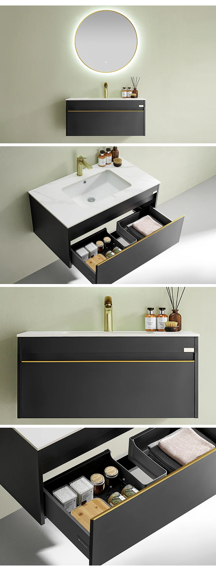 Modern Gold Bathroom Cabinet Under Sink Vanity Bathroom For Sale - Buy Vanity Modern Style ...
