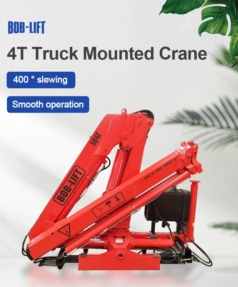 Boblift Folding Hydraulic Arm Crane 4 Ton Truck Mounted Knuckle Boom