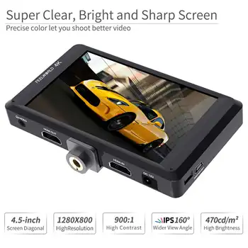 Feelworld FW450 4.5inch monitor for dslr camera 1280*800 outdoor use hd inputs filmakers use dslr field monitor detail image