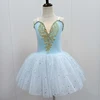 Falda azul lago con lentejuelas