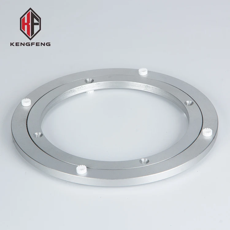 360 градусов обратный Серебристый Алюминиевый Поворотный Подшипник мебель обеденного стола 5 дюймов настольных подносов