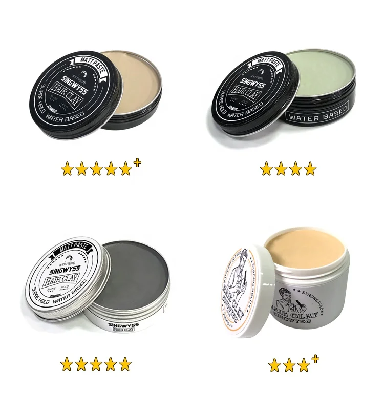 High Level Customized Logo  Matte Hair Wax Private Label Hair Clay Matte Finish Texture Paste Mud