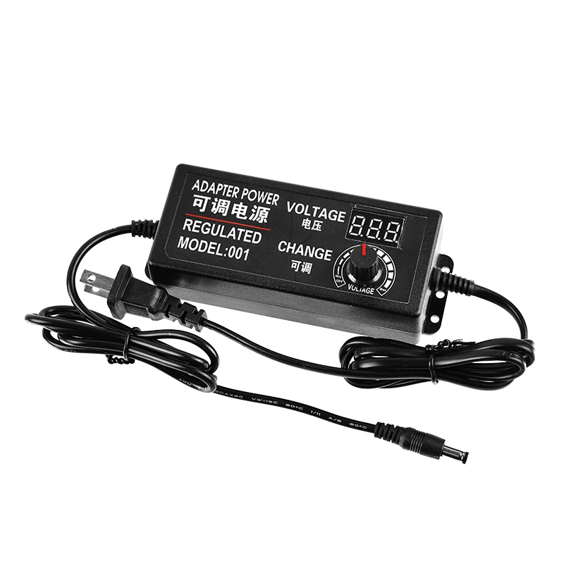 Adjustable AC to DC 3V-12V 3V-24V 9V-24V Universal Adapter With Display Screen Voltage Regulated Power Supply Adapter 3-24v 1a