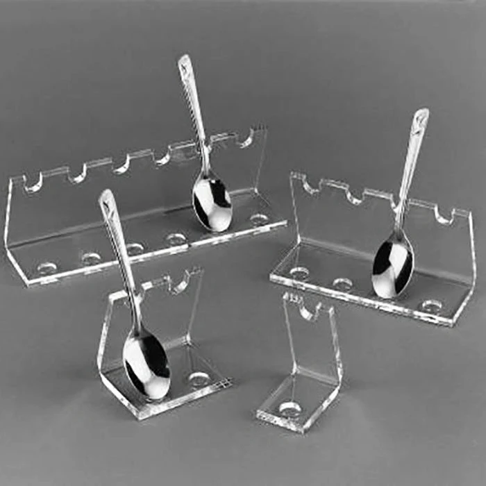 Custom Free Standing Clear Acrylic Spoon Display Holder Acrylic Single