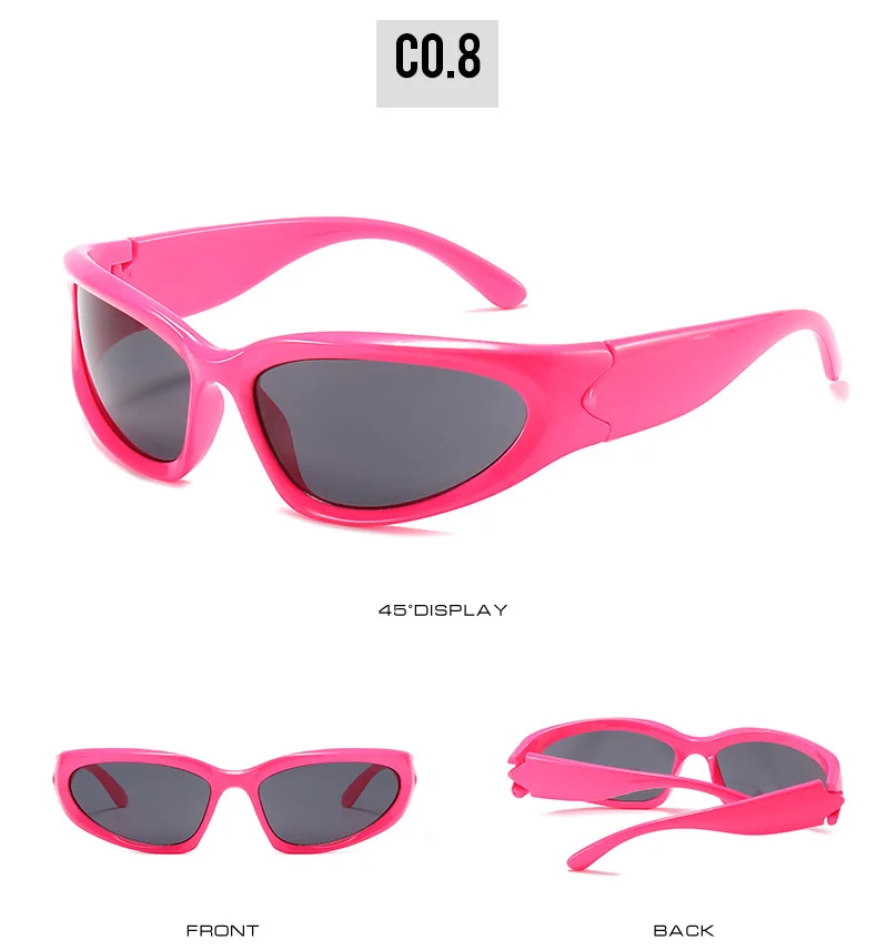 Steampunk Sunglasses Women Mirror Sports Y2k Sun Glasses Men Uv400 Punk ...