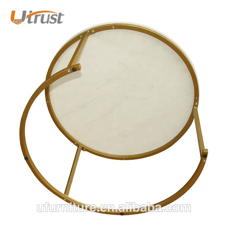 Popular Simple Steady MDF Coffee Tables Italian Design Stainless Steel Side Table Modern Coffee Sets Coffee Table Golden Legs