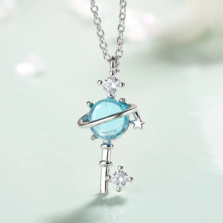 diamond planet necklace